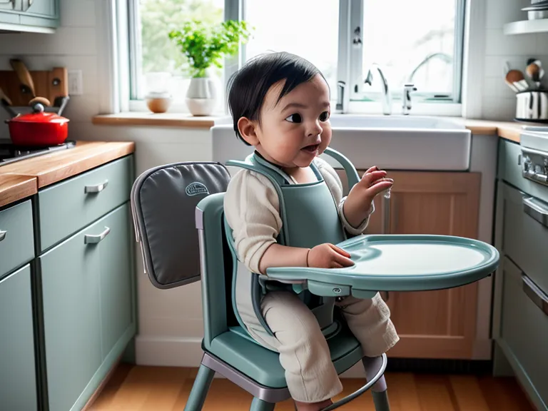 Silla de comer del bebé ajustada para reforzar la seguridad alimentaria del bebé durante los trozos