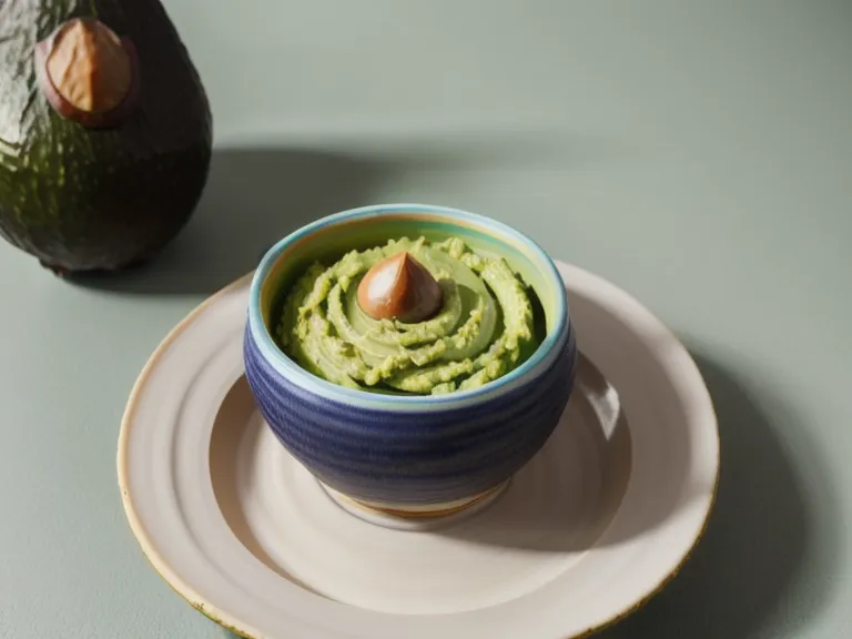 Mezcla de aguacate y crema de maní para introducir alérgenos en la alimentación complementaria del bebé